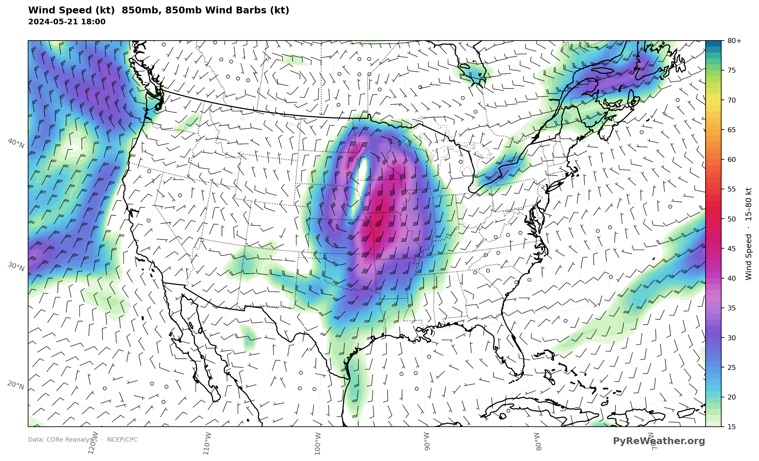 850mb_wind_speed_conus_2024-05-21_18z