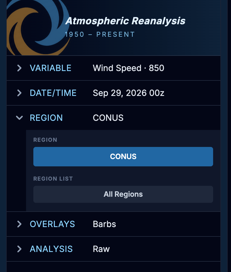 Region Select Menu
