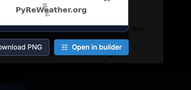 Open a stored library map in the builder with all the same settings